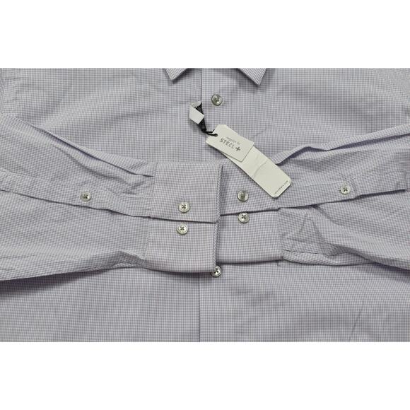Calvin Klein Regular Fit Blue Performance Non-Iron Dress Shirt Size 18 34/35 - Picture 7 of 8